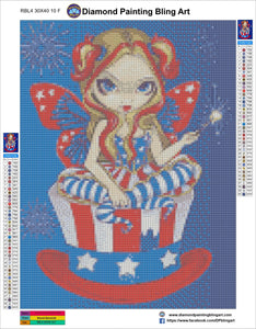 4th of July by Jasmine Becket-Griffith - Diamond Painting Bling Art