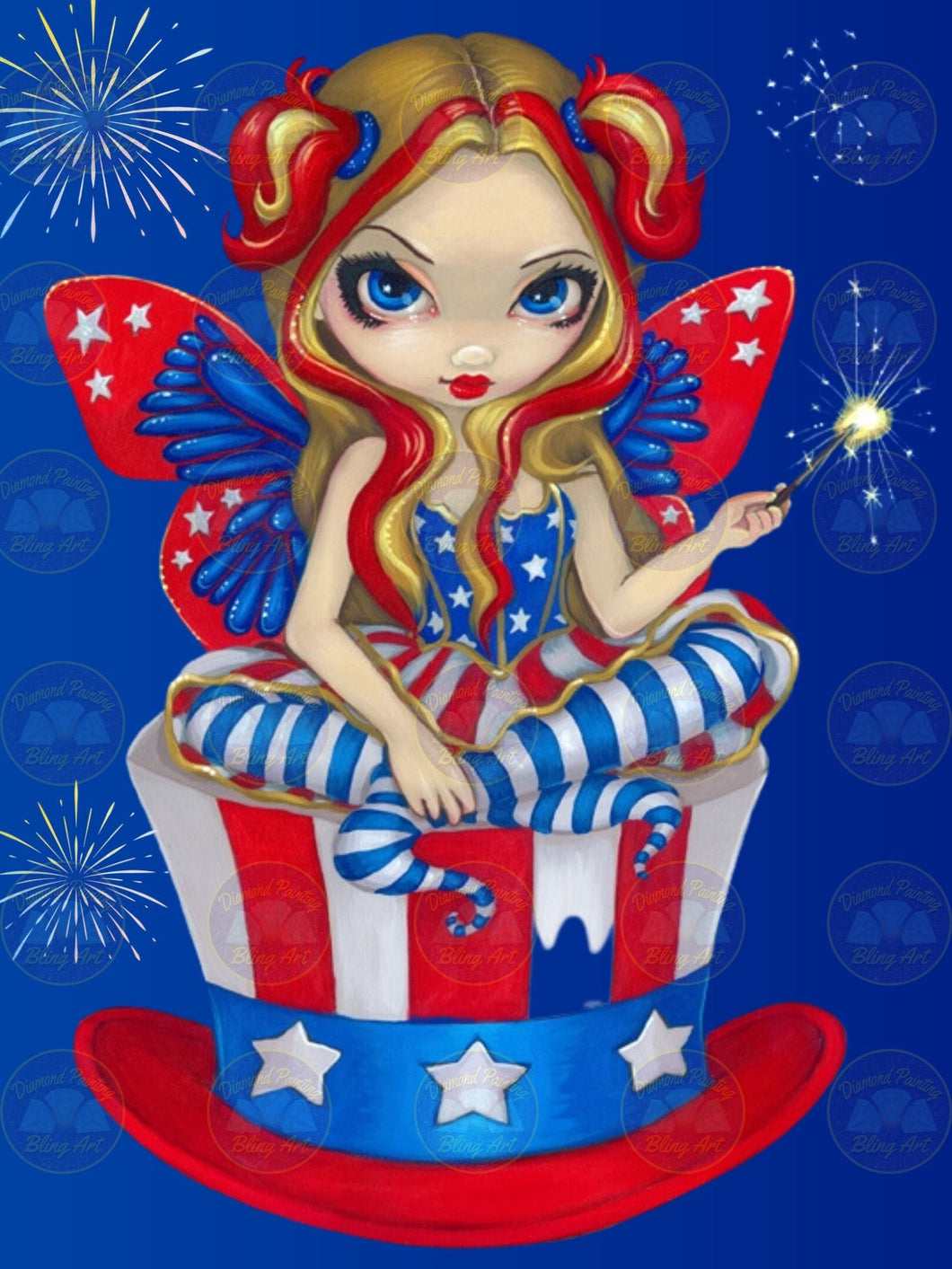 4th of July by Jasmine Becket-Griffith - Diamond Painting Bling Art
