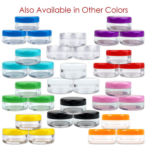 Acrylic Jars for Wax or Drills, graphic showing color options