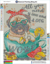 Charger l&#39;image dans la galerie, All You Need is Love &amp; a Dog - Diamond Painting Bling Art
