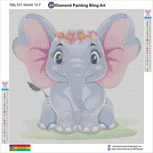 Baby Elephant - Diamond Painting Bling Art