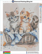 Load image into Gallery viewer, Basket of Kittens - Diamond Painting Bling Art
