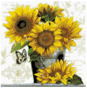Bucket of Sunflowers - Diamond Painting Bling Art