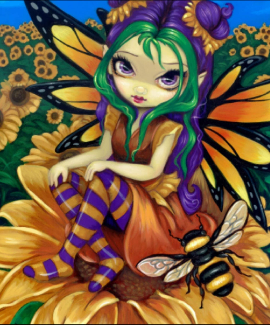 Butterfly Fairy Bee by Jasmine Becket-Griffith - Diamond Painting Bling Art