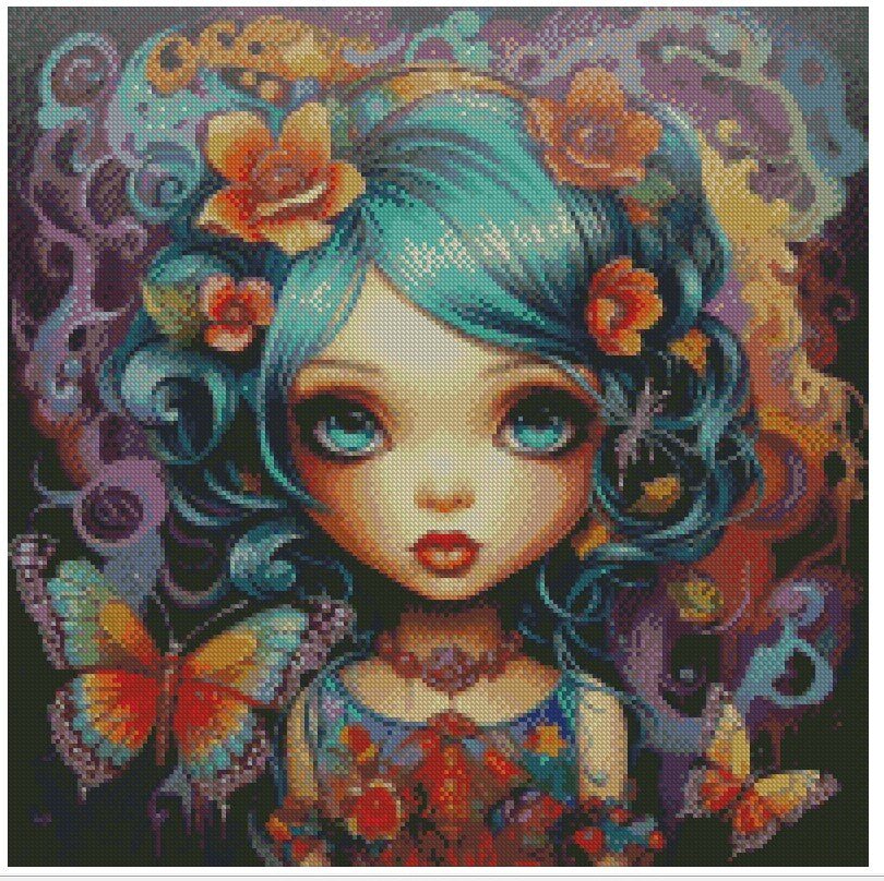 Butterfly Girl - Diamond Painting Bling Art