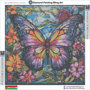 Butterfly Stain Glass - Diamond Painting Bling Art