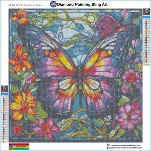 Butterfly Stain Glass - Diamond Painting Bling Art