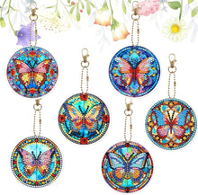 Load image into Gallery viewer, Butterfly Stain Glass Key Chains - Diamond Painting Bling Art
