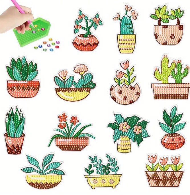 Cactus Stickers - Diamond Painting Bling Art