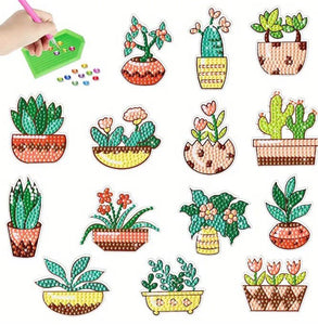 Cactus Stickers - Diamond Painting Bling Art