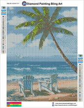 Load image into Gallery viewer, Chairs on the Beach - Diamond Painting Bling Art
