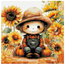 Load image into Gallery viewer, Chillin with the Sunflowers - Diamond Painting Bling Art
