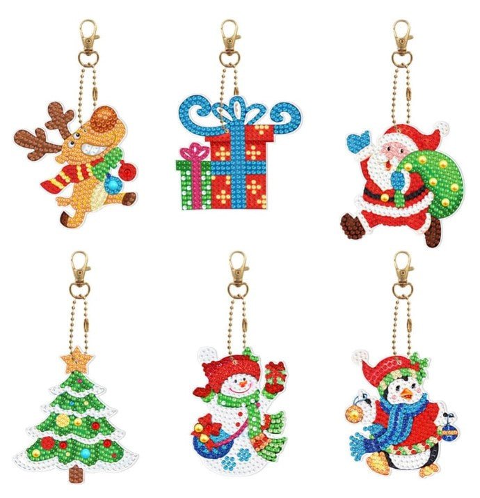 Christmas Key Chains - Diamond Painting Bling Art