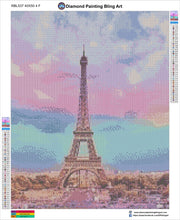 Load image into Gallery viewer, Cotton Candy Sky Eiffel Tower - Diamond Painting Bling Art
