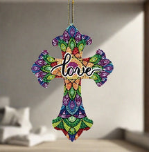 Load image into Gallery viewer, Cross Hanging Pendant - Diamond Painting Bling Art
