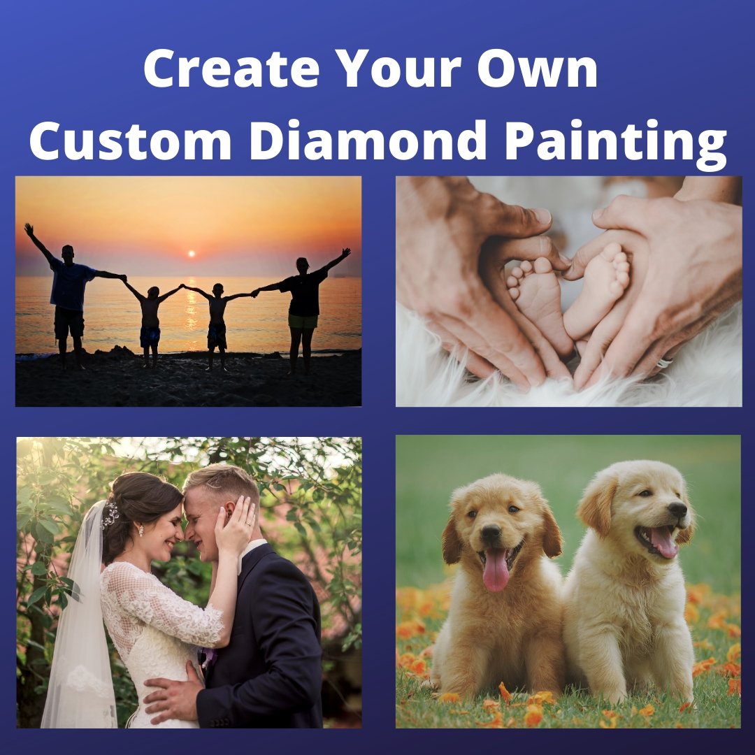 DIY Custom Diamond Painting Personalized Photo Diamond Painting Kit Full  Square Round Rhinestone Unique Gifts 40*50cm