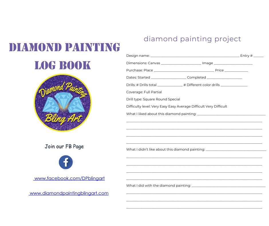 Diamond Painting Log Book – Diamond Painting Bling Art