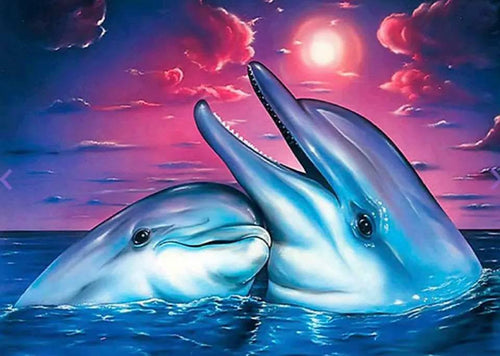 Dolphin Love Crystal - Diamond Painting Bling Art