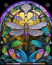 Load image into Gallery viewer, Dragonfly Stain Glass - Diamond Painting Bling Art
