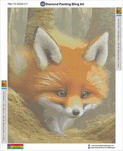 Fluffy Fox - Diamond Painting Bling Art