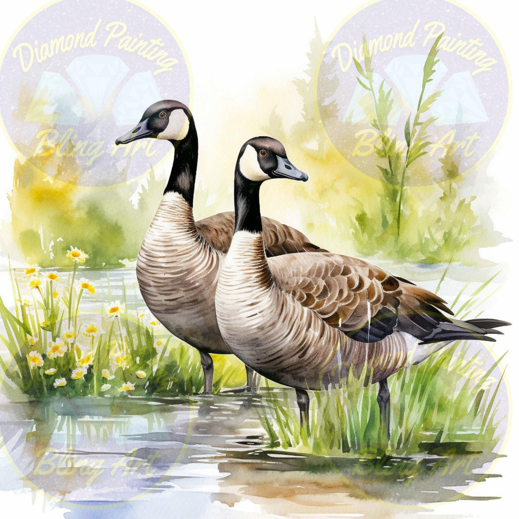Geese- Where Should We Go - Diamond Painting Bling Art
