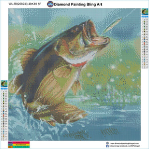 Getaway Fish  Diamond Painting Bling Art