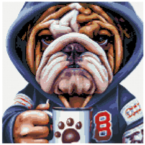 Grumpy English Bulldog - Diamond Painting Bling Art