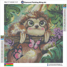 Charger l&#39;image dans la galerie, Hanging Around Sloth - Diamond Painting Bling Art
