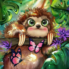 Load image into Gallery viewer, Hanging Around Sloth - Diamond Painting Bling Art
