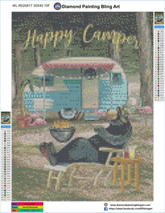 Happy Camper Grizzly - Diamond Painting Bling Art