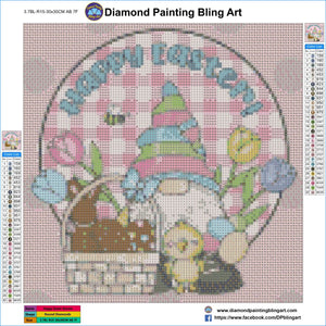 Happy Easter Gnome - Diamond Painting Bling Art