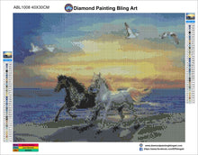 Load image into Gallery viewer, Horses on the beach - Diamond Painting Bling Art
