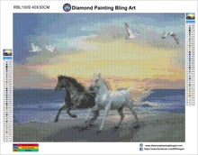Load image into Gallery viewer, Horses on the beach - Diamond Painting Bling Art
