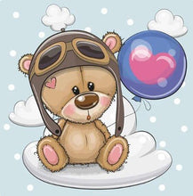 Load image into Gallery viewer, Hot Air Balloon Bear - Diamond Painting Bling Art
