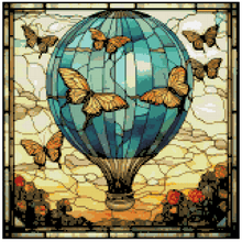 Load image into Gallery viewer, Hot Air Balloon Stain Glass - Diamond Painting Bling Art
