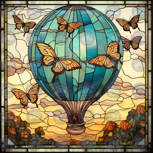 Stained Glass Window With A Beautiful View Diamond Painting Kit
