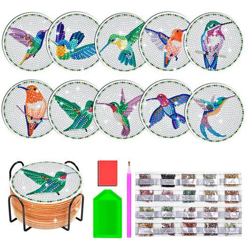 Hummingbird Coasters - Diamond Painting Bling Art