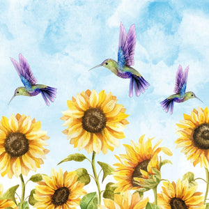 Hummingbirds with Sunflowers - Diamond Painting Bling Art