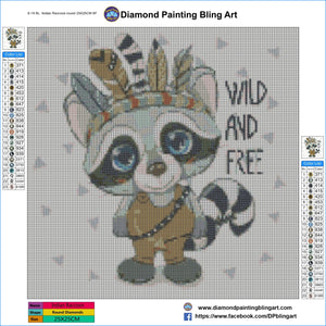 Indian Racoon - Diamond Painting Bling Art