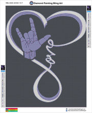 Load image into Gallery viewer, Infinity Love ASL - Diamond Painting Bling Art
