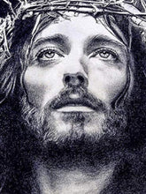 Load image into Gallery viewer, Black and white portrait of Jesus - Diamond Painting Bling Art
