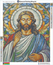 Load image into Gallery viewer, Jesus Stain Glass - Diamond Painting Bling Art
