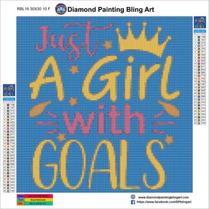 Just a Girl with Goals - Diamond Painting Bling Art