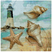 Cargar imagen en el visor de la galería, Lighthouse Sea Shells - Diamond Painting Bling Art

