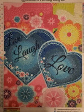Load image into Gallery viewer, Live Laugh Love Hearts - Diamond Painting Bling Art
