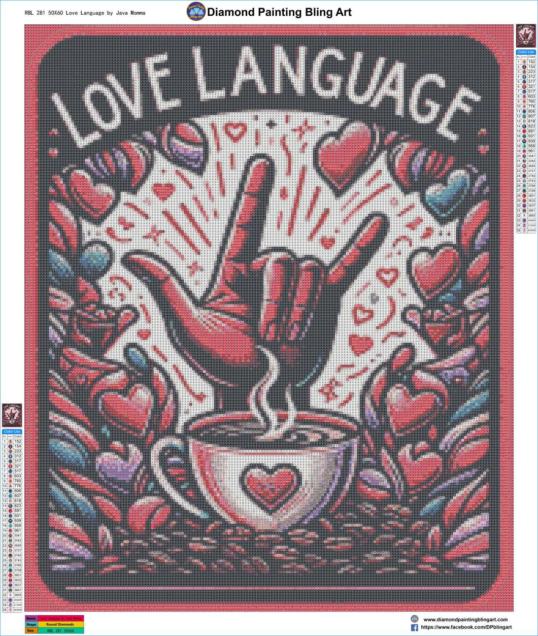 Love Language by Java Momma - Diamond Painting Bling Art