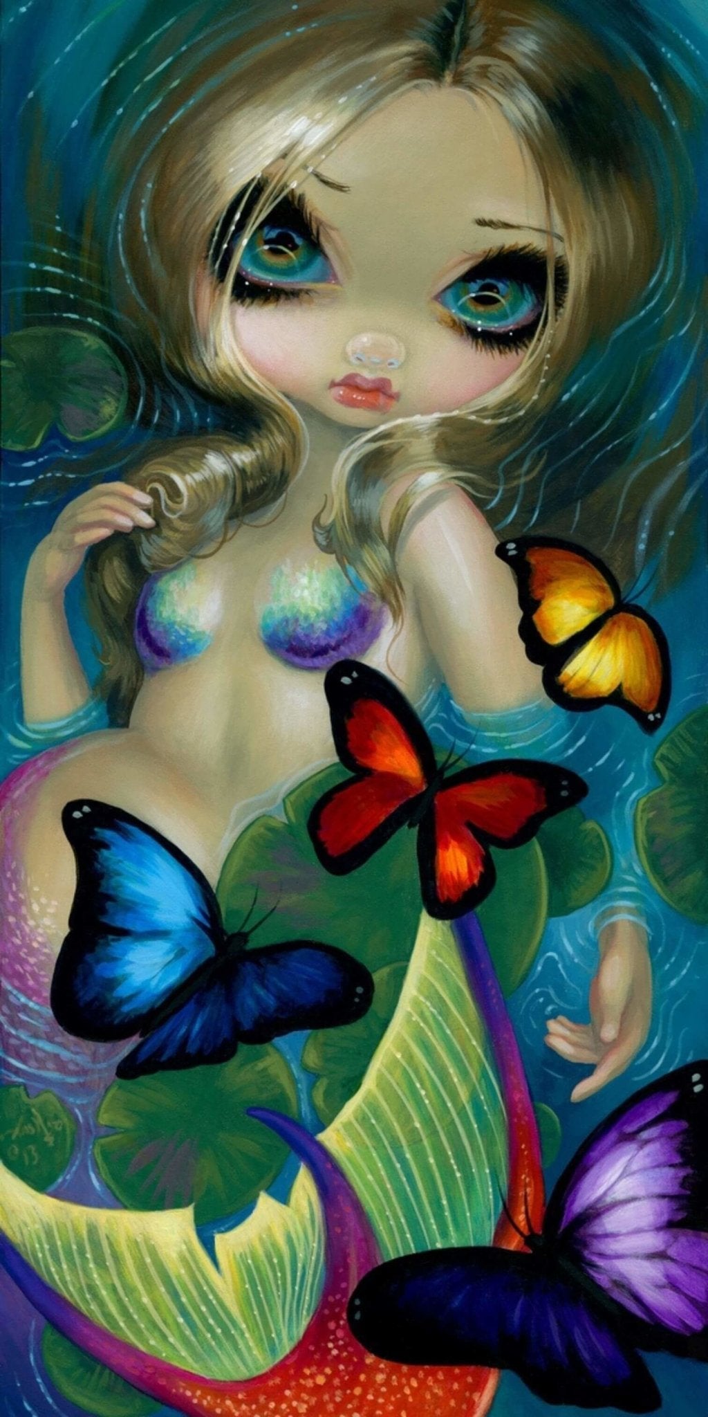 Mermaid with Butterflies by Jasmine Becket-Griffith - Diamond Painting Bling Art