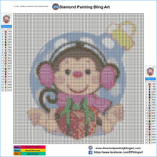 Load image into Gallery viewer, Monkey Ornament - Diamond Painting Bling Art

