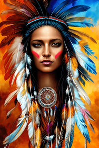 Native Indian Maiden - Diamond Painting Bling Art