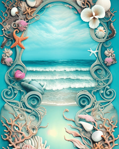 Ocean Beach - A Window to Paradise - Diamond Painting Bling Art